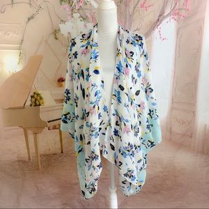 NEW Lane Bryant Floral Overlay Cardigan Shaw
